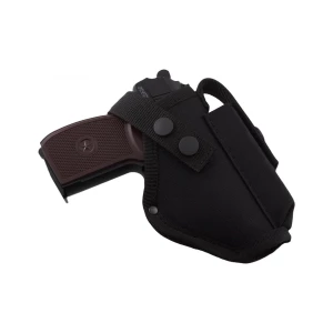 Зображення товара -  Кобура ПМ поясна з чохлом, подсумком, під магазин (cordura 1000d, чорна)