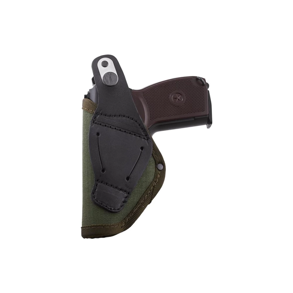 Кобура для ПМ-Макарова поясна + прихованого носіння (cordura 1000D/шкіра, олива)