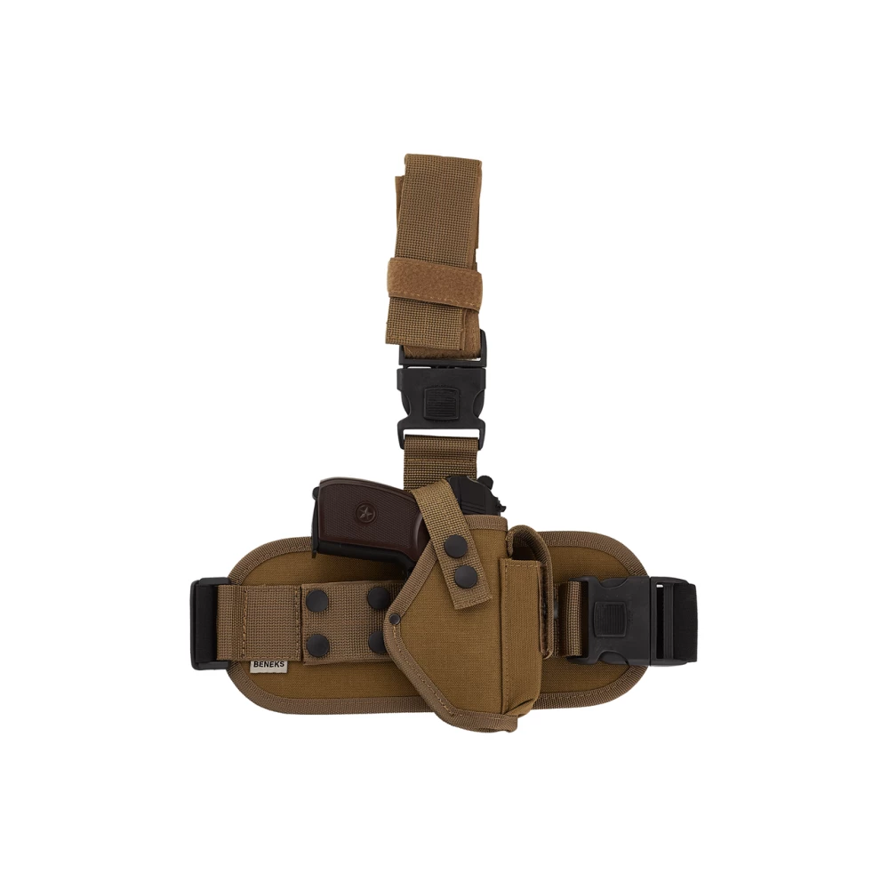Кобура  набедренная с платформой для ПМ-Макарова, кобура на ногу (cordura1000d, цвет койот) набедренная кобура