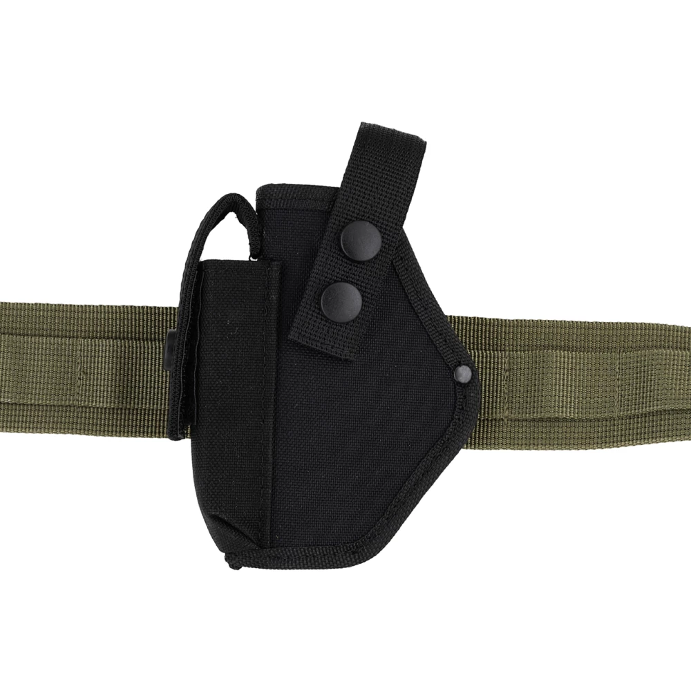 Кобура для ЛЕВШИ для Форт-12 поясная с чехлом, подсумком для магазина (Cordura, чёрная)