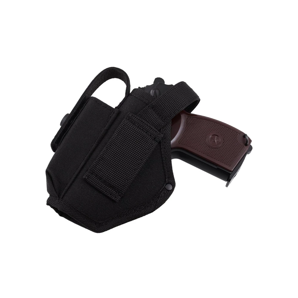Кобура ПМ поясна з чохлом, подсумком, під магазин (cordura 1000d, чорна)