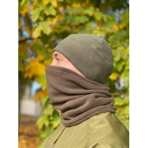 Зображення товара -  Флісова шапка (Мультикам) (Піксель) (Олива) (Чорна)