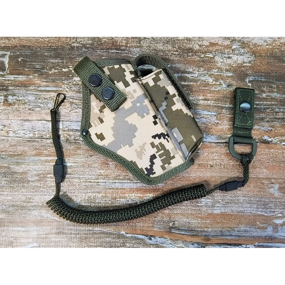 Кобура до G-17 Glock-17 Глок поясна з чохлом підсумком до магазину + шнур тренчик Піксель SV