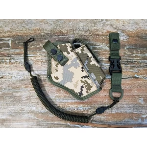Зображення товара -  Кобура до G-17 Glock-17 Глок поясна з чохлом підсумком до магазину + шнур тренчик Піксель SV